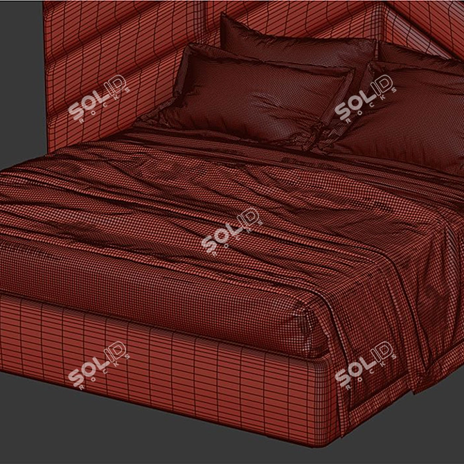 Opulent Dream: Elegant Luxury Bed 3D model image 3