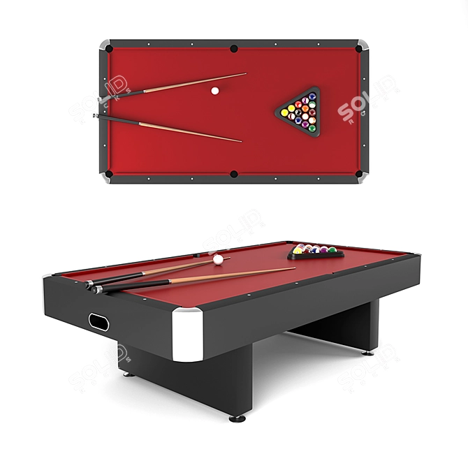 Premium Pool Table: Quality Craftsmanship 3D model image 1
