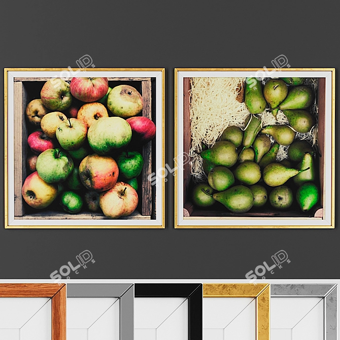 Modern Picture Set with Multiple Frame Choices 3D model image 1