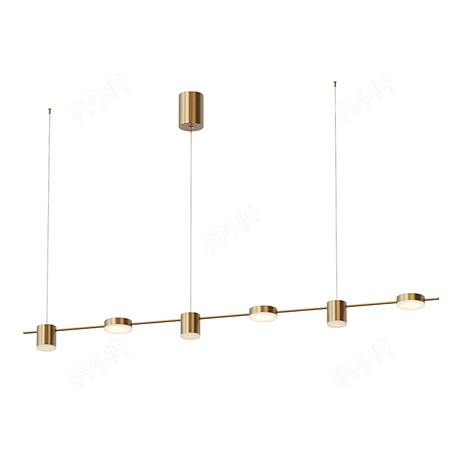 Minimalist LED Pendant Lamp 3D model image 1