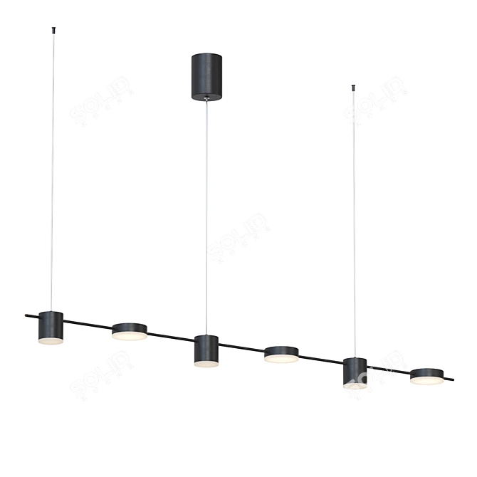 Minimalist LED Pendant Lamp 3D model image 2