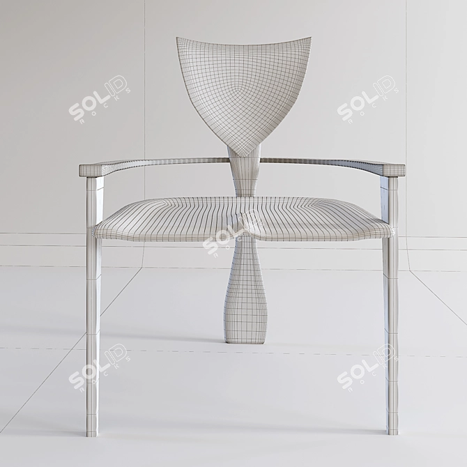 Elegant Finback Chair: Sleek Design & Unparalleled Comfort 3D model image 3