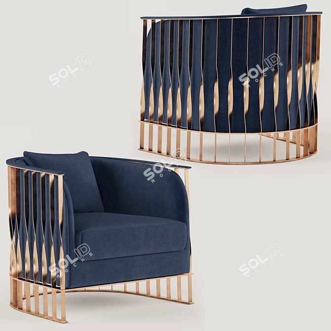 Elegant Mandy Chair: Unconventional Beauty 3D model image 2