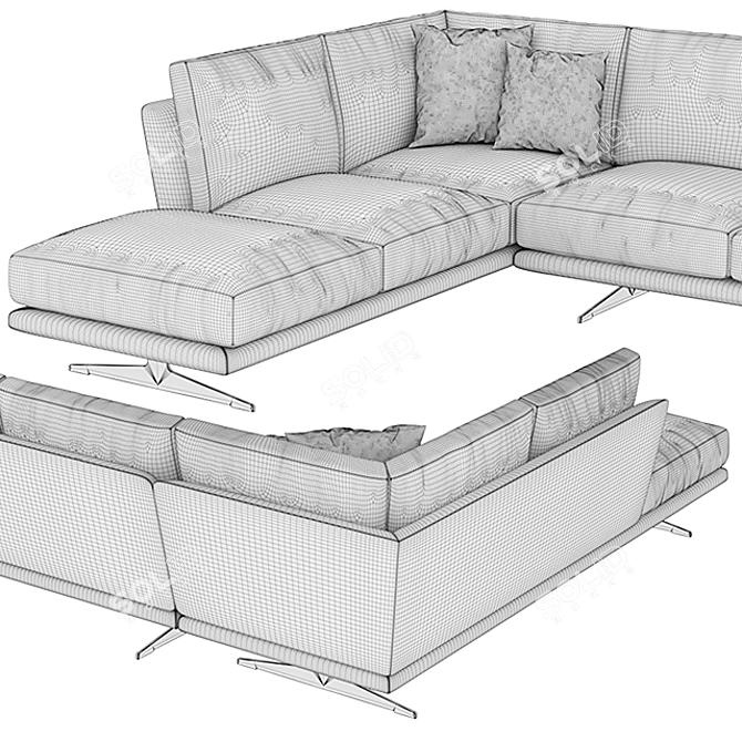 Marelli Clipper - Modular Sectional Sofa 3D model image 3
