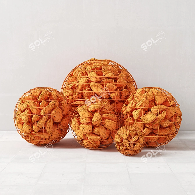 Rocky Sphere Gabion: Premium 3D Model 3D model image 3