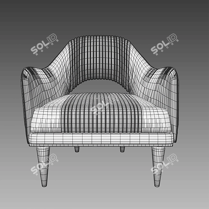 Contemporary Armchair: CIPRIANI HOMOOD Cocoon 3D model image 3