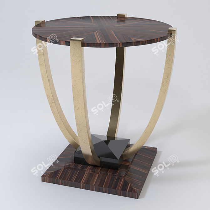 Modern Round Center Table 3D model image 1