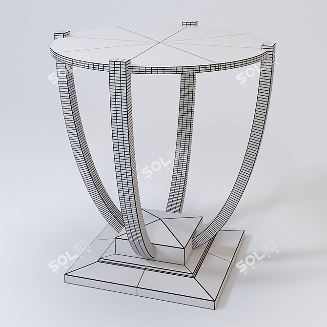 Modern Round Center Table 3D model image 2
