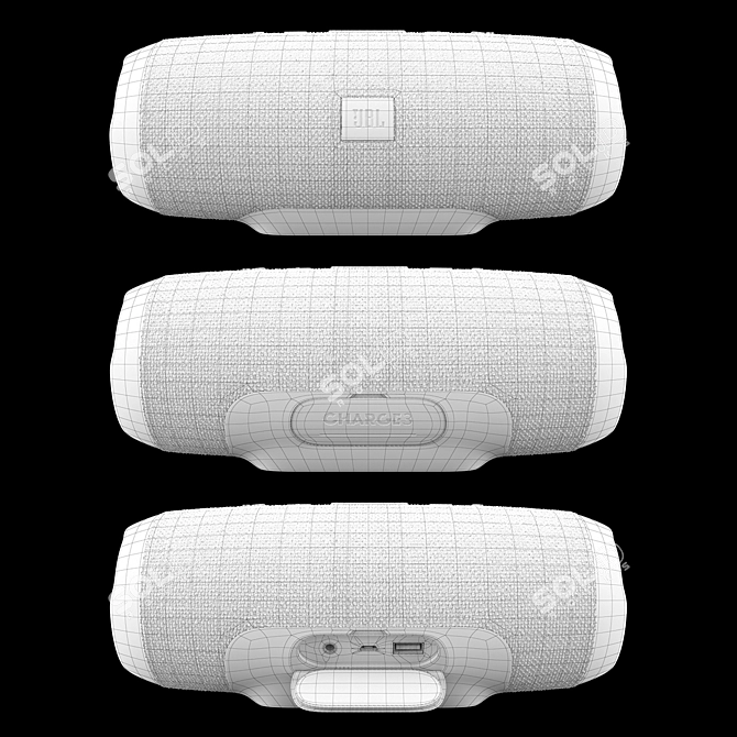 Ultimate Sound Power: JBL Charge 3 3D model image 3