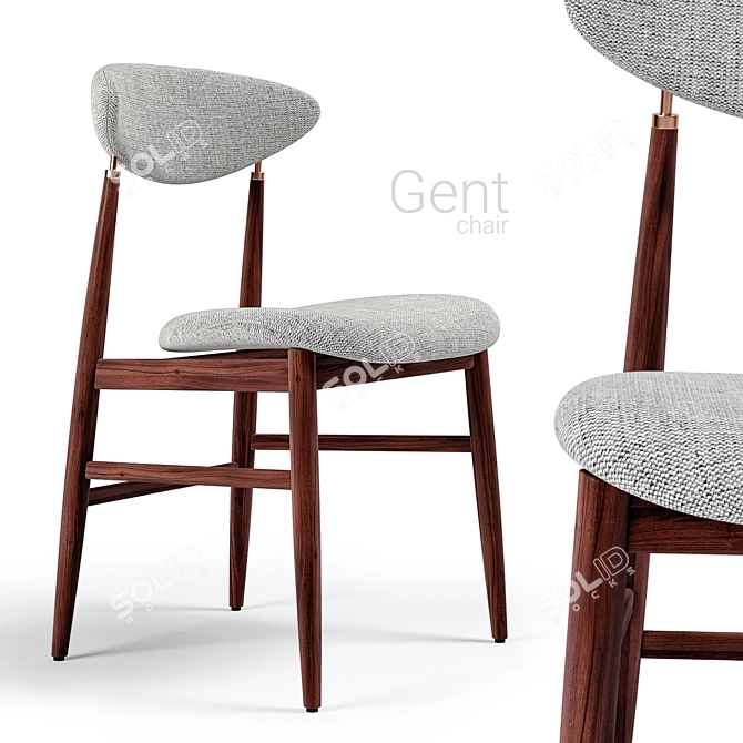 Modern Classic Chair: Gubi Gent 3D model image 1