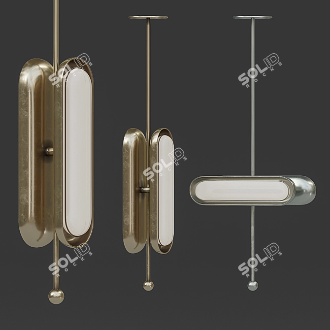 Circuit 2 Pendant: Sleek and Versatile 3D model image 1