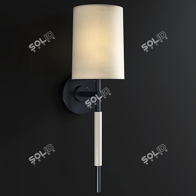 Sleek Clout Tail Sconce 3D model image 2