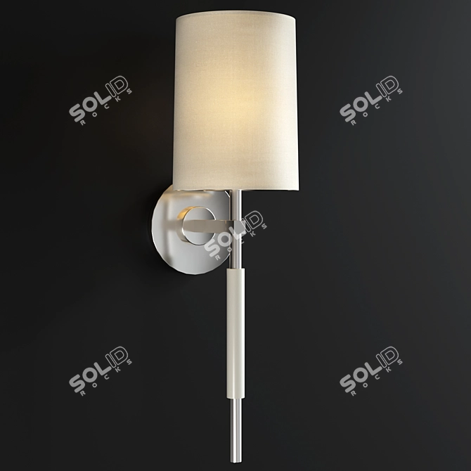 Sleek Clout Tail Sconce 3D model image 6