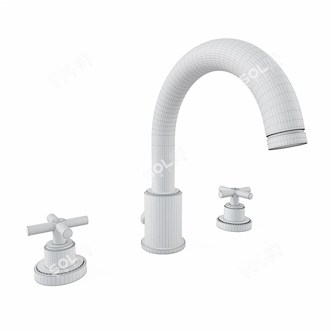 Modern Loft Sink Faucet 3D model image 2