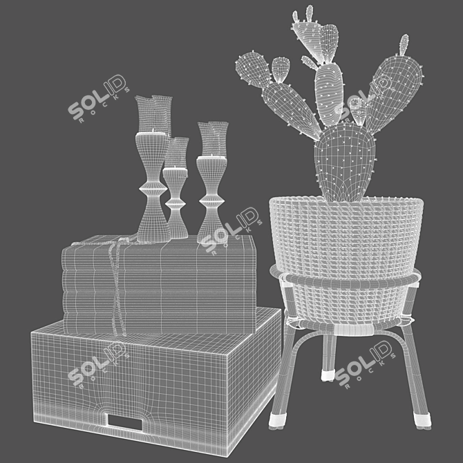 Modern Decor Set: Stylish and Chic Home Accessories 3D model image 3