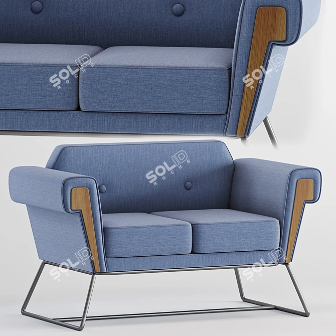 Modern Hove Club Sofa 3D model image 1