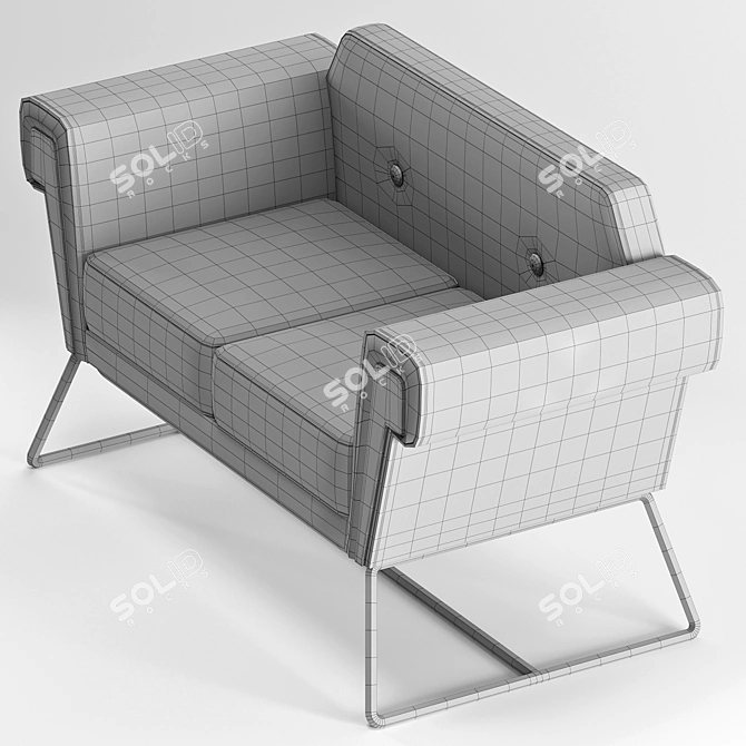 Modern Hove Club Sofa 3D model image 3