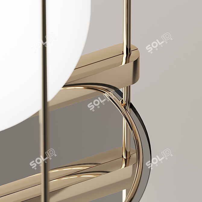 SETAREH - Elegant Blown Glass Pendant 3D model image 2