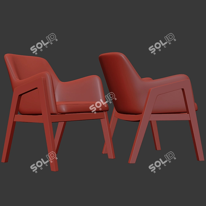 Carven Lounge Chair: Contemporary Urban Design 3D model image 3