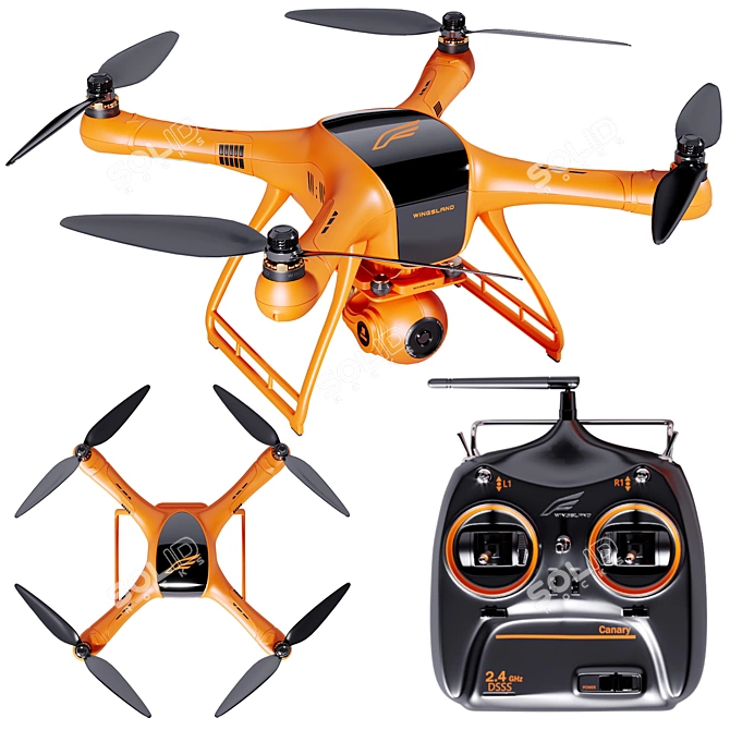 Wingsland Minivet M1 GPS Drone 3D model image 1