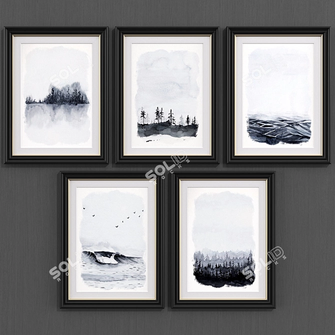 Modern Landscape Art Collection (Size: 325mm x 475mm) 3D model image 1