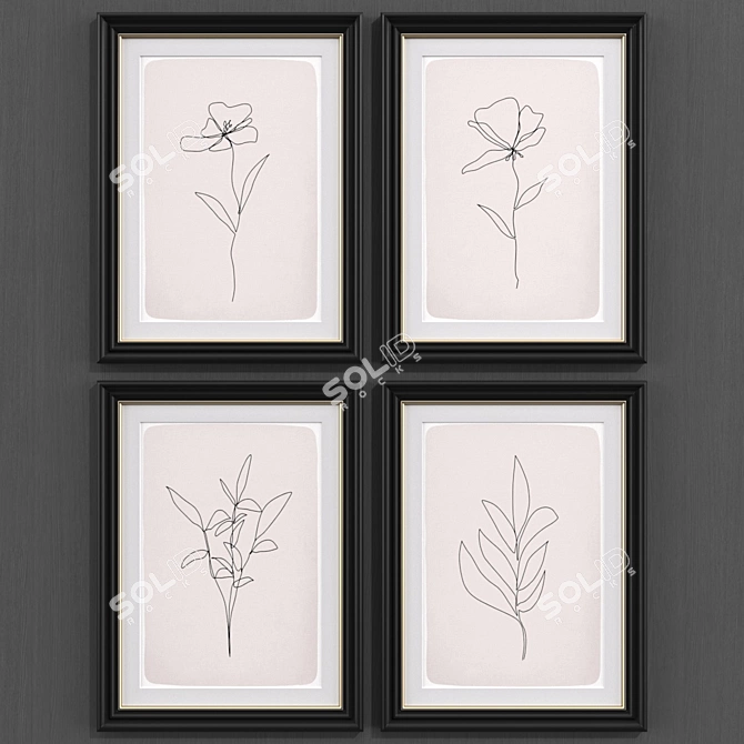 Modern Botanical Abstracts 3D model image 1