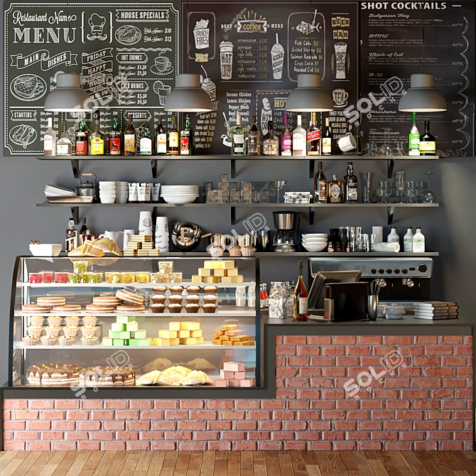 Coffee Point 7: Cafe, Restaurant, Dessert & More 3D model image 1