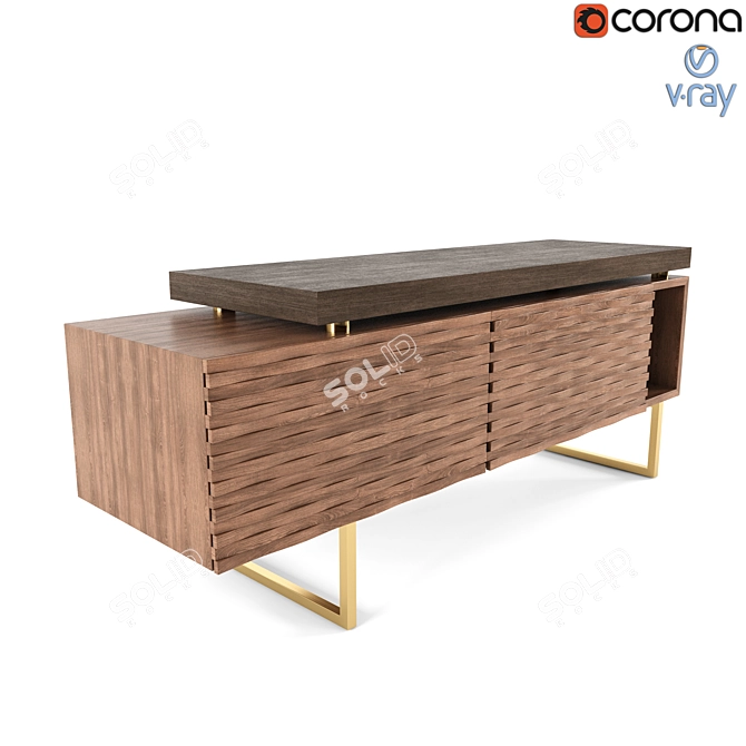 Contemporary Benacun Sideboard 3D model image 1