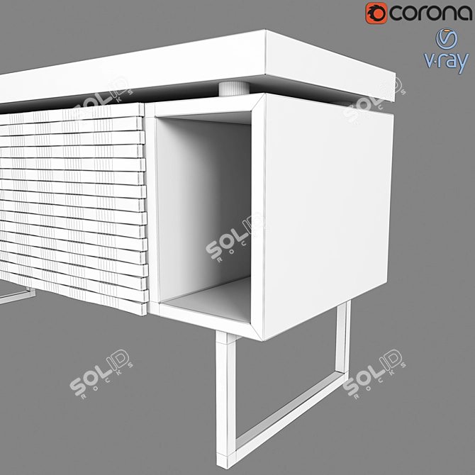 Contemporary Benacun Sideboard 3D model image 3