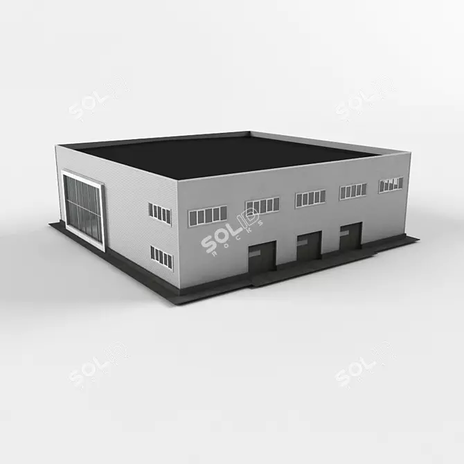 Auto Showroom Building 3D model image 2