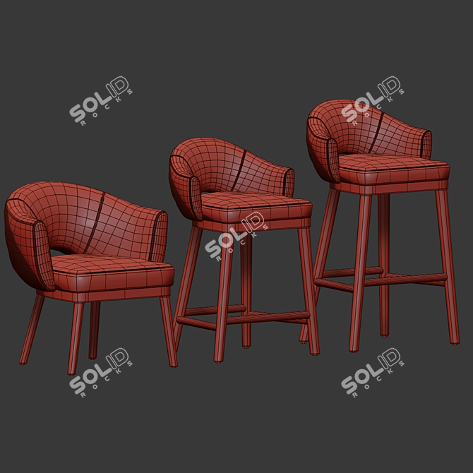 Bruno Moinard Gumi: Sleek and Chic 3D model image 3