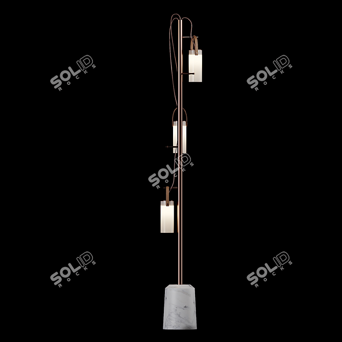 Elegance Illuminated: GALERIE Floor Lamp 3D model image 1
