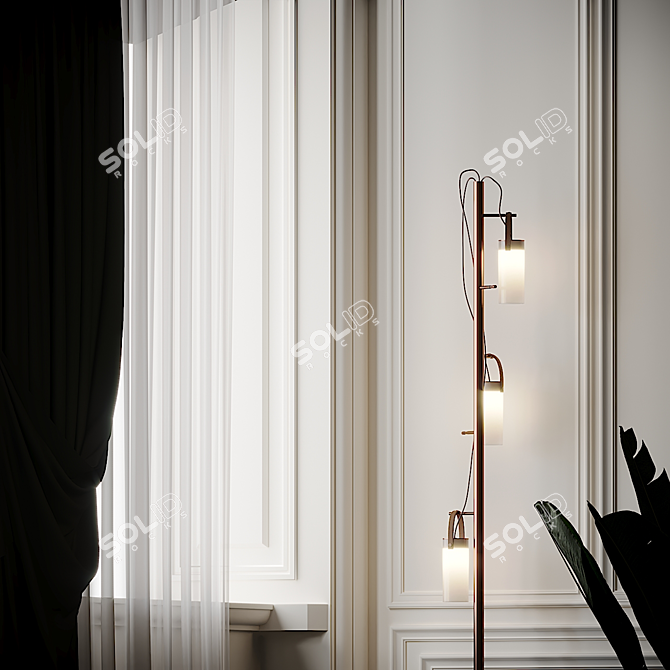Elegance Illuminated: GALERIE Floor Lamp 3D model image 3