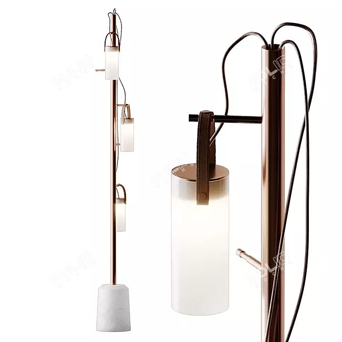 Elegance Illuminated: GALERIE Floor Lamp 3D model image 4