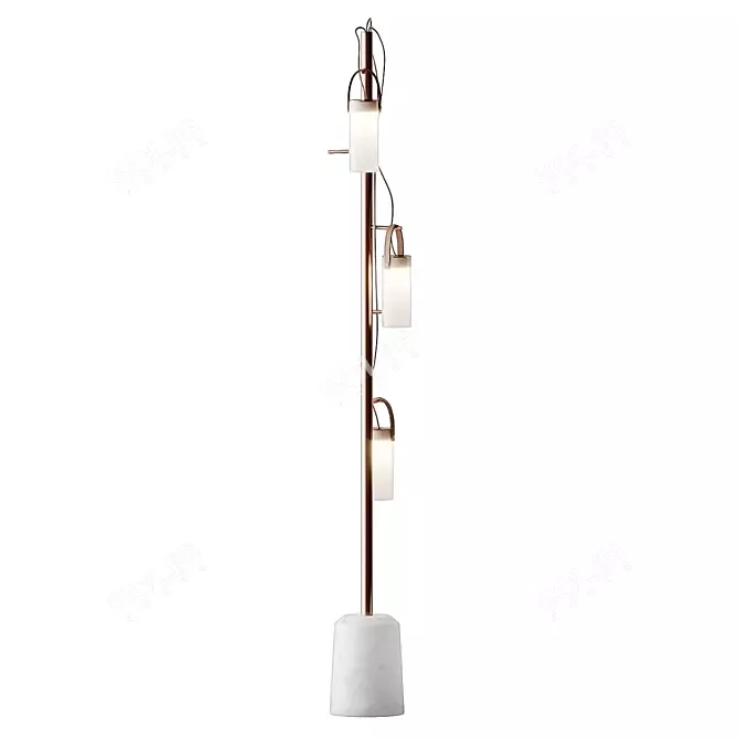 Elegance Illuminated: GALERIE Floor Lamp 3D model image 5