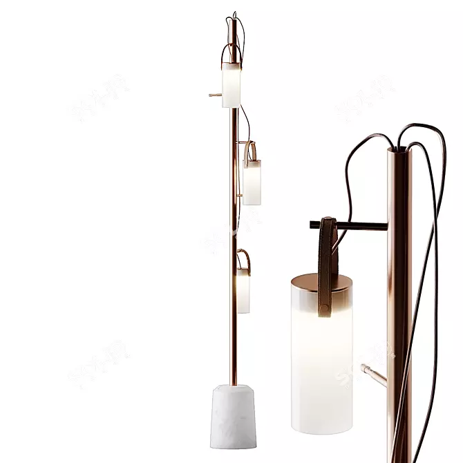 Elegance Illuminated: GALERIE Floor Lamp 3D model image 6