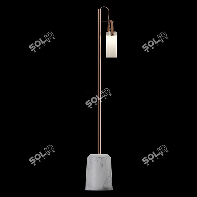 GALERIE FontanaArte Floor Lamp: Sleek Elegance! 3D model image 1