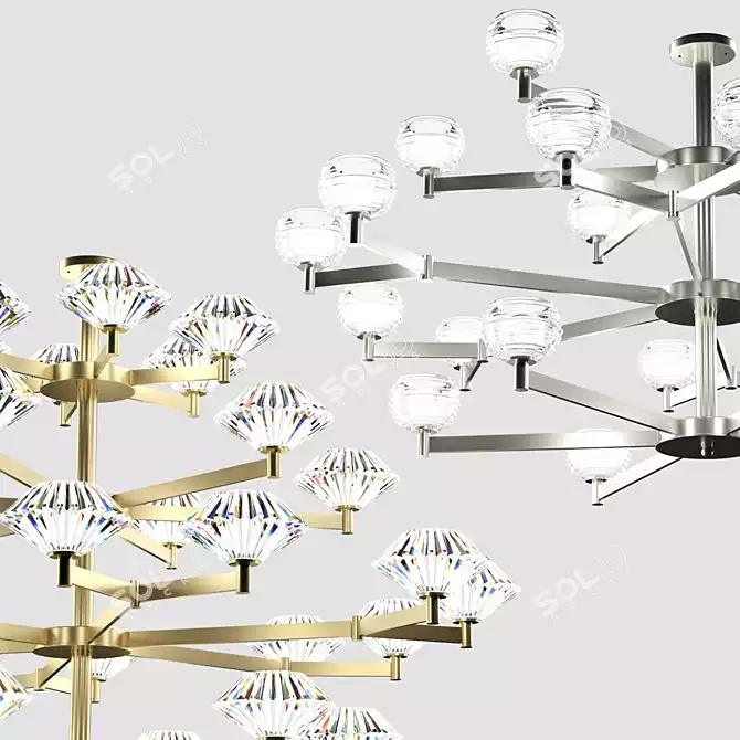 Italian IL Paralume Marina Chandeliers 3D model image 2