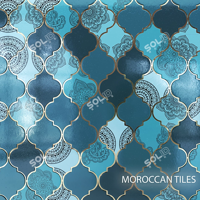 Moroccan Style PBR Tiles 3D model image 1