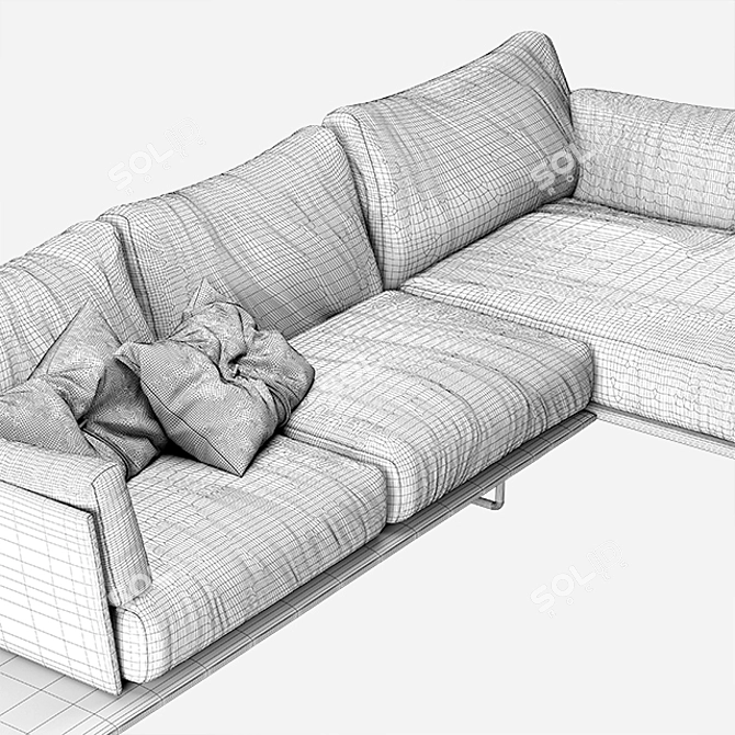 Modern Vessel Sofa: Gamma Arredamenti 3D model image 3