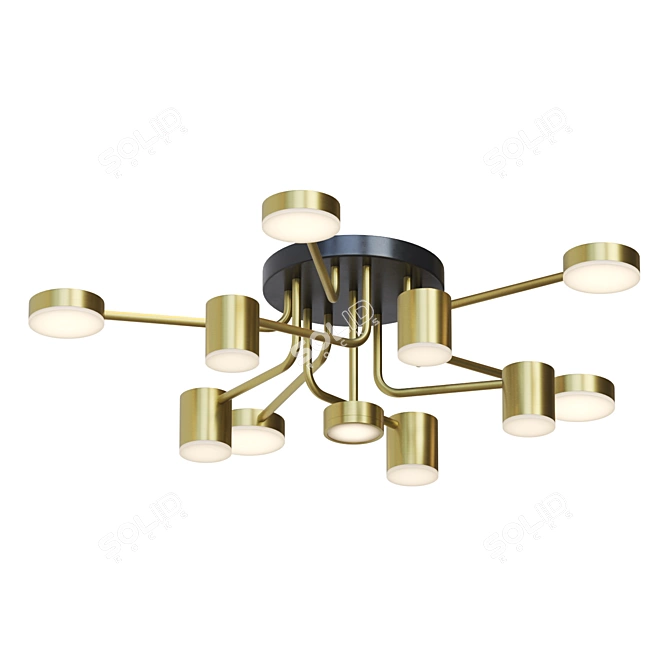 Luxury LED Ceiling Chandelier 3D model image 1