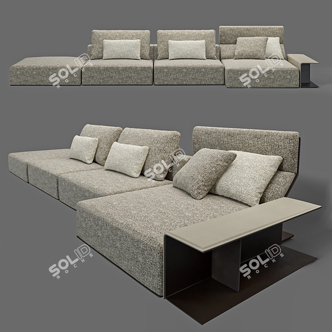 Poliform Westside Sofa: Jean-Marie Massaud Design (2019) 3D model image 1