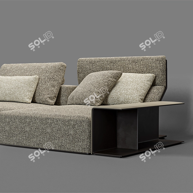 Poliform Westside Sofa: Jean-Marie Massaud Design (2019) 3D model image 2