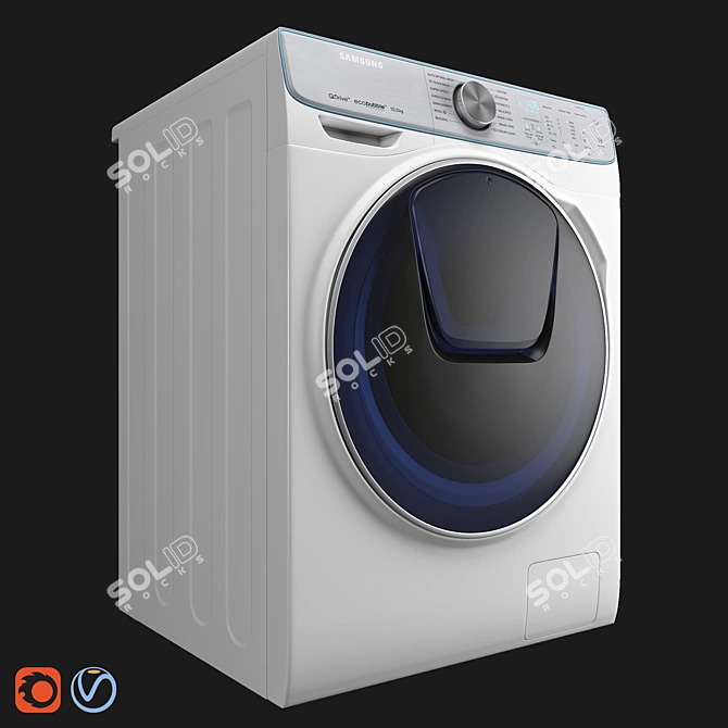 Samsung Quick Drive WW8800M - Efficient and Powerful Washing Machine 3D model image 1