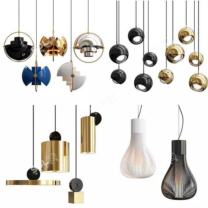 Title: Modern Pendant Lights Collection 3D model image 1