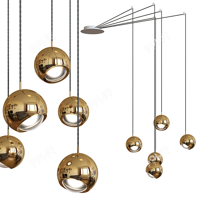 Title: Modern Pendant Lights Collection 3D model image 2