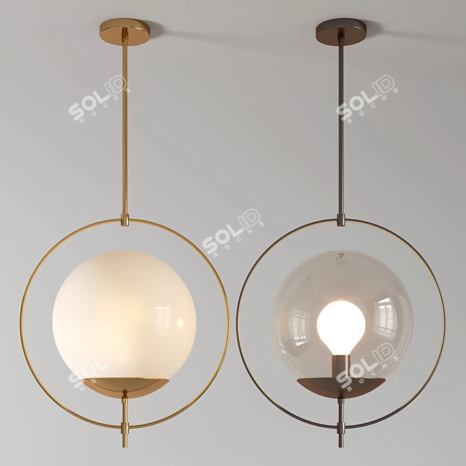 Stunning Arteriors Volta Pendant 3D model image 6