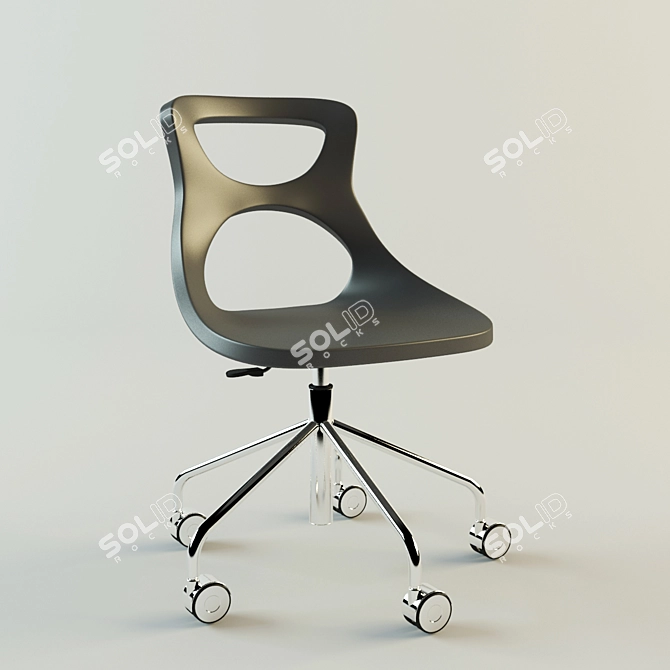 Sleek Swivel Chair: Supersonic 3D model image 1