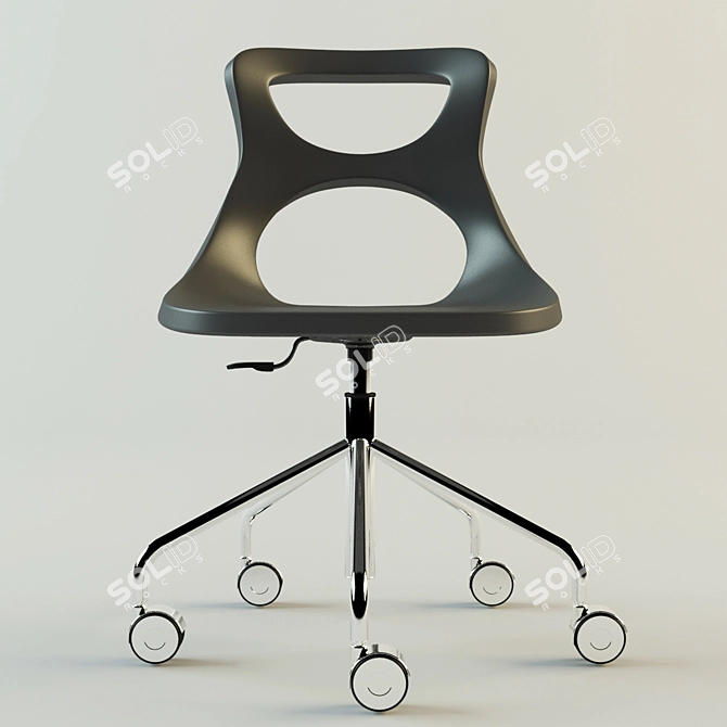 Sleek Swivel Chair: Supersonic 3D model image 2