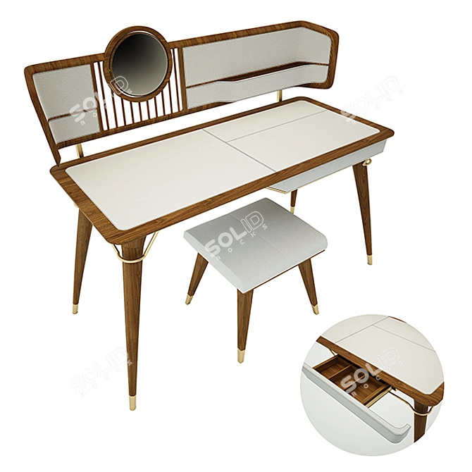 Eco-Style Turri Dressing Table 3D model image 2